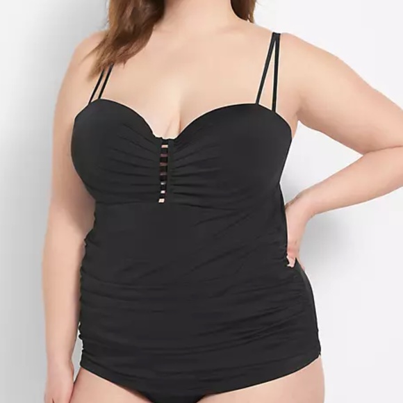 Lane Bryant Tankini Swim Top NWT Size 38D - Picture 1 of 2